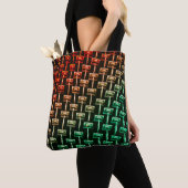 Red, yellow, and green illustration トートバッグ (クローズアップ)