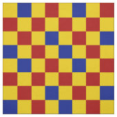 Red Yellow Blue Checkered Pattern Design  ファブリック (見本)