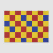 Red Yellow Blue Checkered Pattern Design  薄葉紙 (正面)