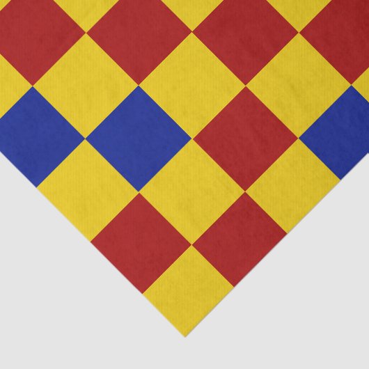 Red Yellow Blue Checkered Pattern Design  薄葉紙 (詳細)