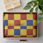 Red Yellow Blue Checkered Pattern Design  薄葉紙 (ギフト)