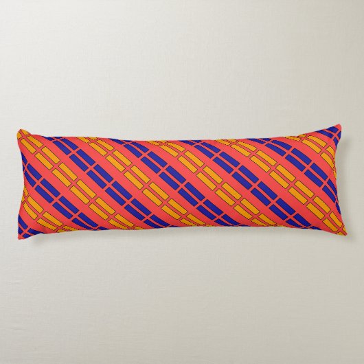 Red + Yellow Blue Dashes   ボディピロー (裏面)