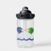 Red Yellow Blue Green Fishies Water Bottle ウォーターボトル (背面)