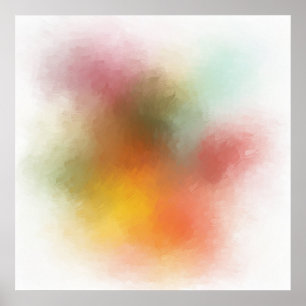Red Yellow Blue Green Purple Pink Trendy Modern ポスター