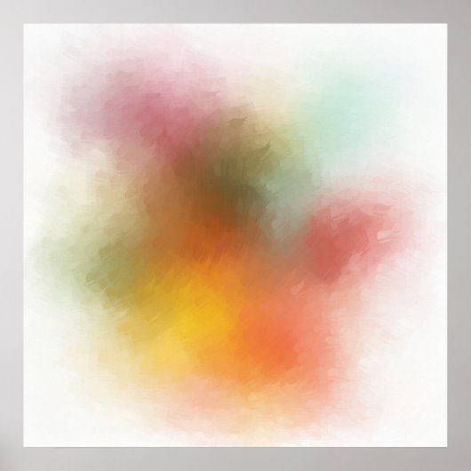 Red Yellow Blue Green Purple Pink Trendy Modern ポスター (正面)