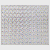 Red Yellow Blue Number Black White ラッピングペーパー (フラット)