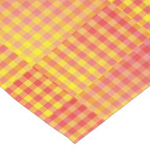 Red Yellow Checker Abstract Pattern ショートテーブルランナー (コーナー)