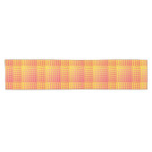 Red Yellow Checker Abstract Pattern ショートテーブルランナー (横)
