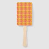 Red Yellow Checker Abstract Pattern ハンドファン (正面)