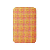 Red Yellow Checker Abstract Pattern バスマット (正面縦)