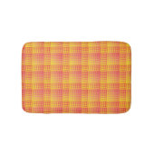 Red Yellow Checker Abstract Pattern バスマット (正面)