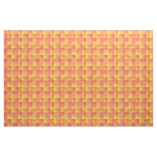 Red Yellow Checker Abstract Pattern ファブリック (ファットクウォーター)