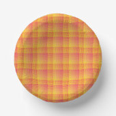 Red Yellow Checker Abstract Pattern ペーパーボウル (正面)