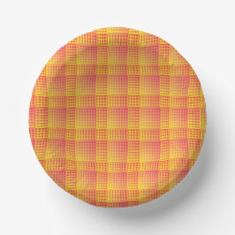 Red Yellow Checker Abstract Pattern ペーパーボウル