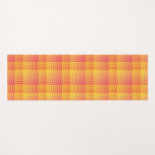Red Yellow Checker Abstract Pattern ヨガマット (裏面(横))