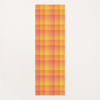 Red Yellow Checker Abstract Pattern ヨガマット