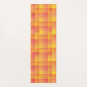 Red Yellow Checker Abstract Pattern ヨガマット (裏面)