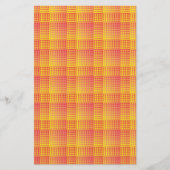 Red Yellow Checker Abstract Pattern 便箋 (正面)