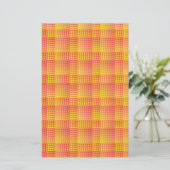 Red Yellow Checker Abstract Pattern 便箋 (スタンド正面)