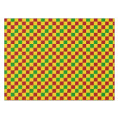 Red Yellow Green Checkered Pattern Design  テーブルクロス (正面(横))