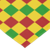 Red Yellow Green Checkered Pattern Design  テーブルクロス (アングル)