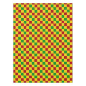 Red Yellow Green Checkered Pattern Design  テーブルクロス (正面)