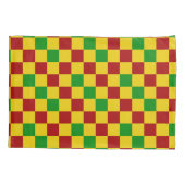 Red Yellow Green Checkered Pattern Design  枕カバー (裏面)