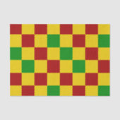 Red Yellow Green Checkered Pattern Design  薄葉紙 (正面)