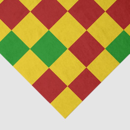 Red Yellow Green Checkered Pattern Design  薄葉紙 (詳細)
