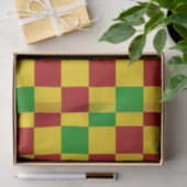 Red Yellow Green Checkered Pattern Design  薄葉紙 (ギフト)