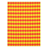 Red Yellow Harlequin Checkered Design  テーブルクロス (正面)