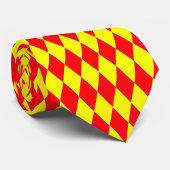 Red Yellow Harlequin Checkered Design  ネクタイ