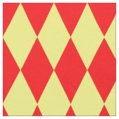 Red Yellow Harlequin Checkered Design  ファブリック (クローズアップ)