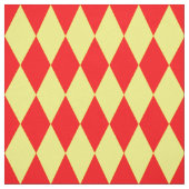 Red Yellow Harlequin Checkered Design  ファブリック (見本)