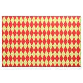 Red Yellow Harlequin Checkered Design  ファブリック (ファットクウォーター)