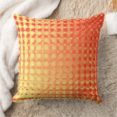 Red Yellow Multi Layer Polka Dot Fade Throw Pillow クッション (ブランケット)