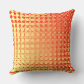 Red Yellow Multi Layer Polka Dot Fade Throw Pillow クッション (裏面)