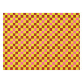 Red Yellow Pink Checkered Pattern Design  テーブルクロス (正面(横))