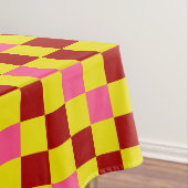 Red Yellow Pink Checkered Pattern Design  テーブルクロス (インサイチュ)