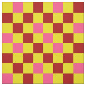 Red Yellow Pink Checkered Pattern Design  ファブリック (見本)