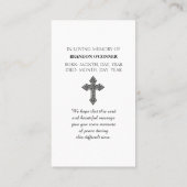 Red Yellow Pink Green Blue Sympathy Card 名刺 (裏面)