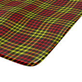Red Yellow Plaid Checker Seamless Pattern カッティングボード (角)