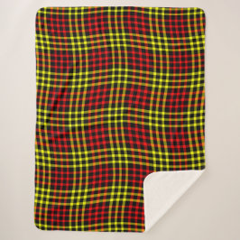 Red Yellow Plaid Checker Seamless Pattern シェルパブランケット