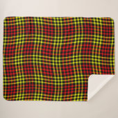 Red Yellow Plaid Checker Seamless Pattern シェルパブランケット (正面(横))