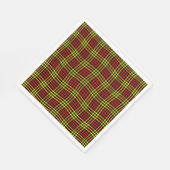 Red Yellow Plaid Checker Seamless Pattern スタンダードランチョンナプキン (角)