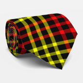 Red Yellow Plaid Checker Seamless Pattern ネクタイ (ロール)