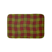 Red Yellow Plaid Checker Seamless Pattern バスマット (正面)