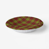 Red Yellow Plaid Checker Seamless Pattern ペーパーボウル (傾斜あり)