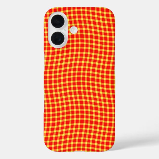 Red Yellow Plaid Checker Seamless Pattern Case-Mate iPhoneケース (裏面)