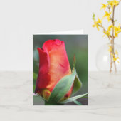 Red Yellow Rosebud Flower Photography Note カード (黄色い花)